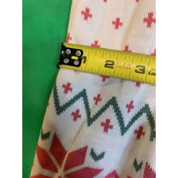 Barbie White Pink Green Ponytail Pullover Snowflake Winter Sweater Size Medium - Picture 9 of 10